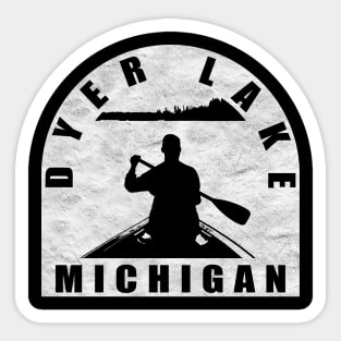 Dyer Lake Canoeing Michigan Sticker